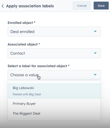 hubspot workflow for associations