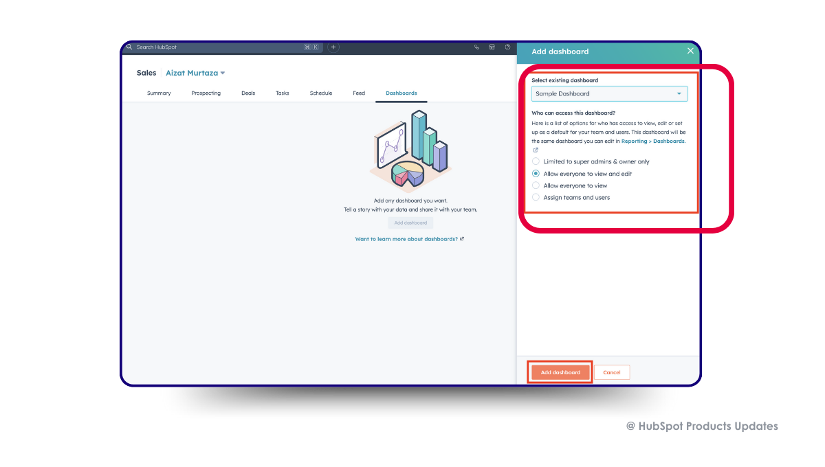 sales dashboard